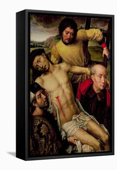 Descent from the Cross, Left Hand Panel from the Deposition Diptych, c.1492-94-Hans Memling-Framed Stretched Canvas