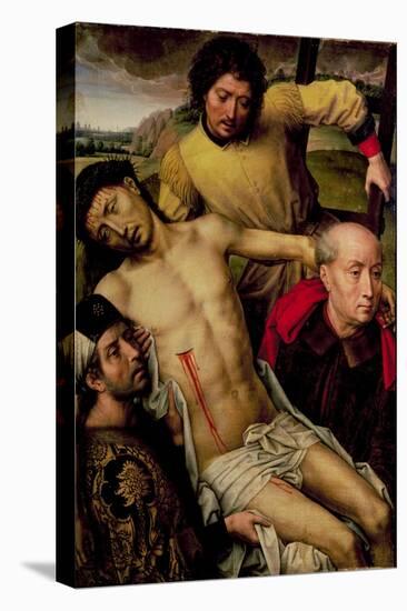 Descent from the Cross, Left Hand Panel from the Deposition Diptych, c.1492-94-Hans Memling-Stretched Canvas