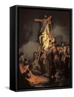 Descent from the Cross-Rembrandt van Rijn-Framed Stretched Canvas