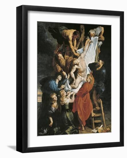 Descent from the Cross-Peter Paul Rubens-Framed Art Print