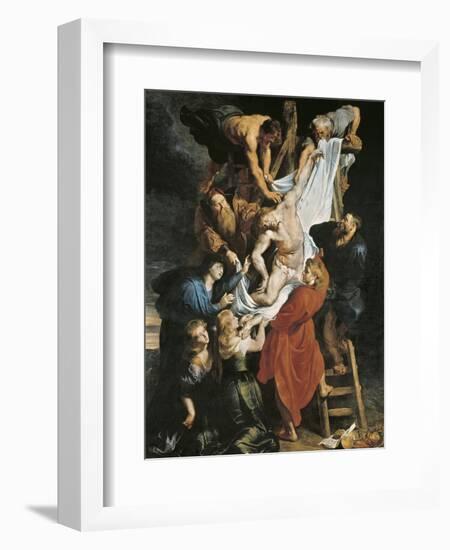 Descent from the Cross-Peter Paul Rubens-Framed Art Print