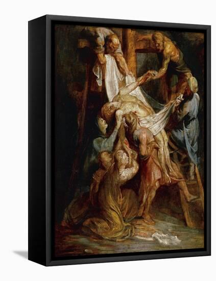 Descent from the Cross-Peter Paul Rubens-Framed Stretched Canvas