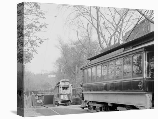 Descent into Subway, Public Garden, Boston, Mass.-null-Stretched Canvas