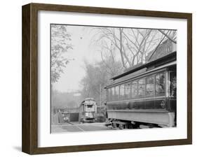 Descent into Subway, Public Garden, Boston, Mass.-null-Framed Photo