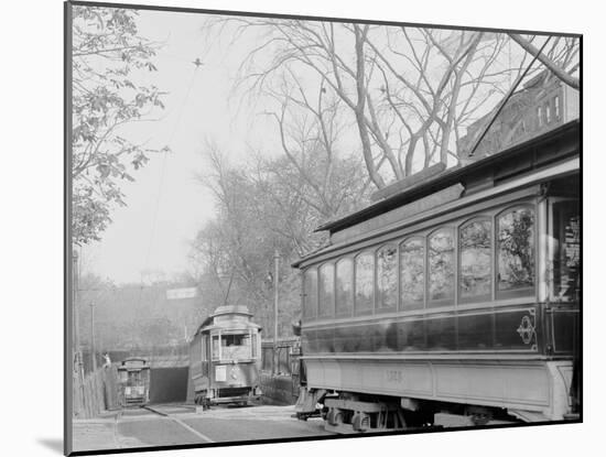 Descent into Subway, Public Garden, Boston, Mass.-null-Mounted Photo