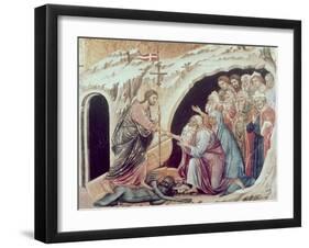 Descent to Hell (Panel from the Maesta)-Duccio di Buoninsegna-Framed Giclee Print