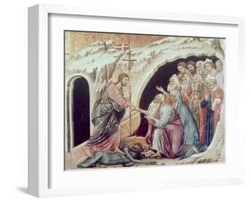 Descent to Hell (Panel from the Maesta)-Duccio di Buoninsegna-Framed Giclee Print