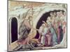 Descent to Hell (Panel from the Maesta)-Duccio di Buoninsegna-Mounted Giclee Print