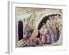 Descent to Hell (Panel from the Maesta)-Duccio di Buoninsegna-Framed Giclee Print