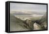 Descent to the Valley of Jordan-David Roberts-Framed Stretched Canvas