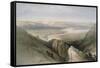 Descent to the Valley of Jordan-David Roberts-Framed Stretched Canvas