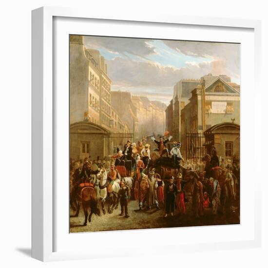 Descente De La Courtille', Belleville-Celestin Francois Nanteuil-Framed Giclee Print