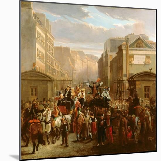 Descente De La Courtille', Belleville-Celestin Francois Nanteuil-Mounted Giclee Print