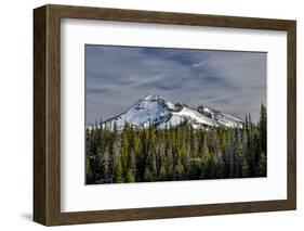 Deschutes National Forest, Oregon, USA. Broken Top in fresh snow.-Mark Williford-Framed Photographic Print