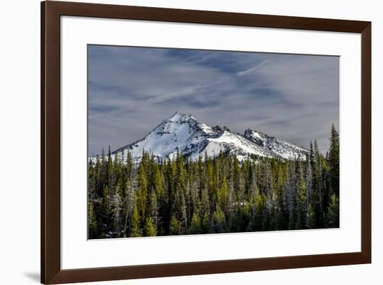 Deschutes National Forest, Oregon, USA. Broken Top in fresh snow.-Mark Williford-Framed Photographic Print