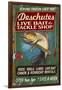 Deschutes, Oregon - Tackle Shop-Lantern Press-Framed Art Print