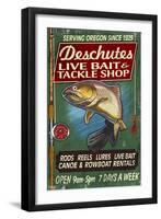 Deschutes, Oregon - Tackle Shop-Lantern Press-Framed Art Print