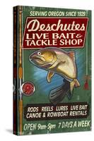 Deschutes, Oregon - Tackle Shop-Lantern Press-Stretched Canvas