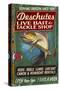 Deschutes, Oregon - Tackle Shop-Lantern Press-Stretched Canvas