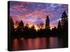 Deschutes River at sunrise, Bend, Oregon, USA-Charles Gurche-Stretched Canvas