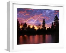 Deschutes River at sunrise, Bend, Oregon, USA-Charles Gurche-Framed Premium Photographic Print