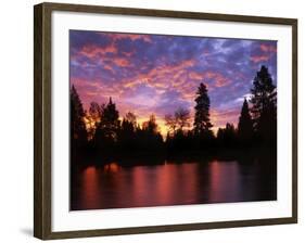 Deschutes River at sunrise, Bend, Oregon, USA-Charles Gurche-Framed Photographic Print
