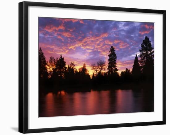 Deschutes River at sunrise, Bend, Oregon, USA-Charles Gurche-Framed Photographic Print