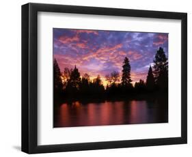 Deschutes River at sunrise, Bend, Oregon, USA-Charles Gurche-Framed Photographic Print