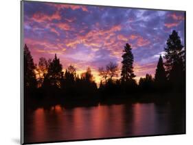 Deschutes River at sunrise, Bend, Oregon, USA-Charles Gurche-Mounted Photographic Print