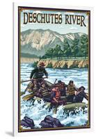 Deschutes River Rafting, Bend, Oregon-Lantern Press-Framed Art Print