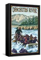 Deschutes River Rafting, Bend, Oregon-Lantern Press-Framed Stretched Canvas