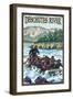 Deschutes River Rafting, Bend, Oregon-Lantern Press-Framed Art Print