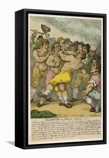 Description of a Boxing Match Between Ward and Quirk-Thomas Rowlandson-Framed Stretched Canvas