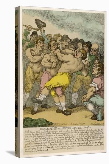 Description of a Boxing Match Between Ward and Quirk-Thomas Rowlandson-Stretched Canvas