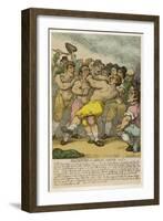 Description of a Boxing Match Between Ward and Quirk-Thomas Rowlandson-Framed Art Print