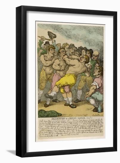 Description of a Boxing Match Between Ward and Quirk-Thomas Rowlandson-Framed Art Print