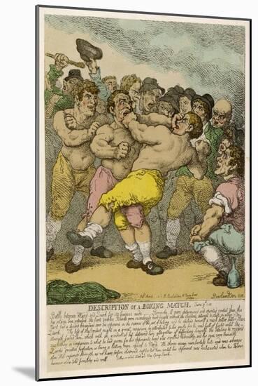 Description of a Boxing Match Between Ward and Quirk-Thomas Rowlandson-Mounted Art Print