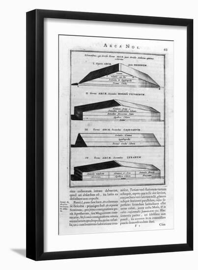 Description of the Ark, 1675-Athanasius Kircher-Framed Giclee Print