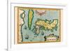 Description of the Japanese Islands-Abraham Ortelius-Framed Premium Giclee Print