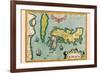 Description of the Japanese Islands-Abraham Ortelius-Framed Premium Giclee Print