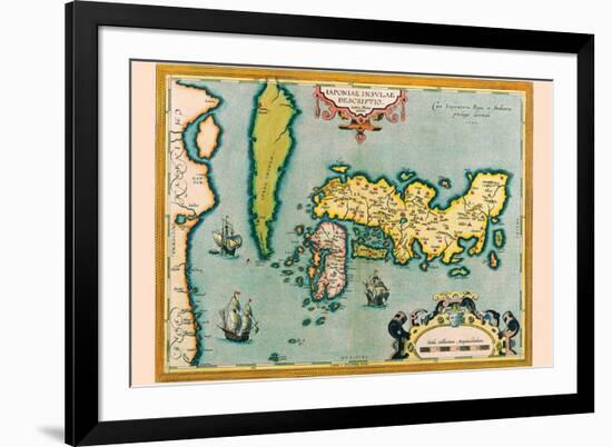 Description of the Japanese Islands-Abraham Ortelius-Framed Premium Giclee Print