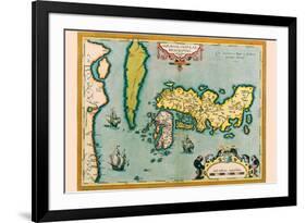 Description of the Japanese Islands-Abraham Ortelius-Framed Premium Giclee Print