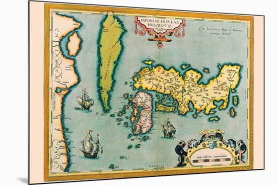 Description of the Japanese Islands-Abraham Ortelius-Mounted Premium Giclee Print