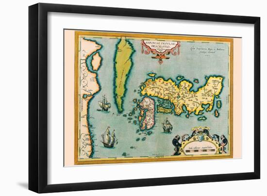 Description of the Japanese Islands-Abraham Ortelius-Framed Art Print