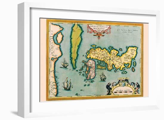 Description of the Japanese Islands-Abraham Ortelius-Framed Art Print