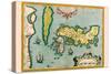 Description of the Japanese Islands-Abraham Ortelius-Stretched Canvas