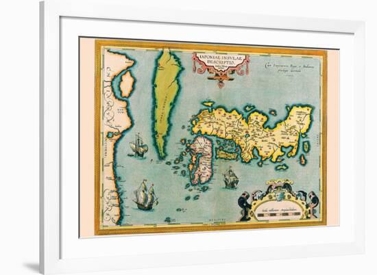 Description of the Japanese Islands-Abraham Ortelius-Framed Art Print