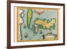 Description of the Japanese Islands-Abraham Ortelius-Framed Art Print