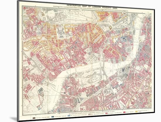 Descriptive Map of London Poverty, 1889-null-Mounted Premium Giclee Print