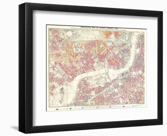 Descriptive Map of London Poverty, 1889-null-Framed Giclee Print